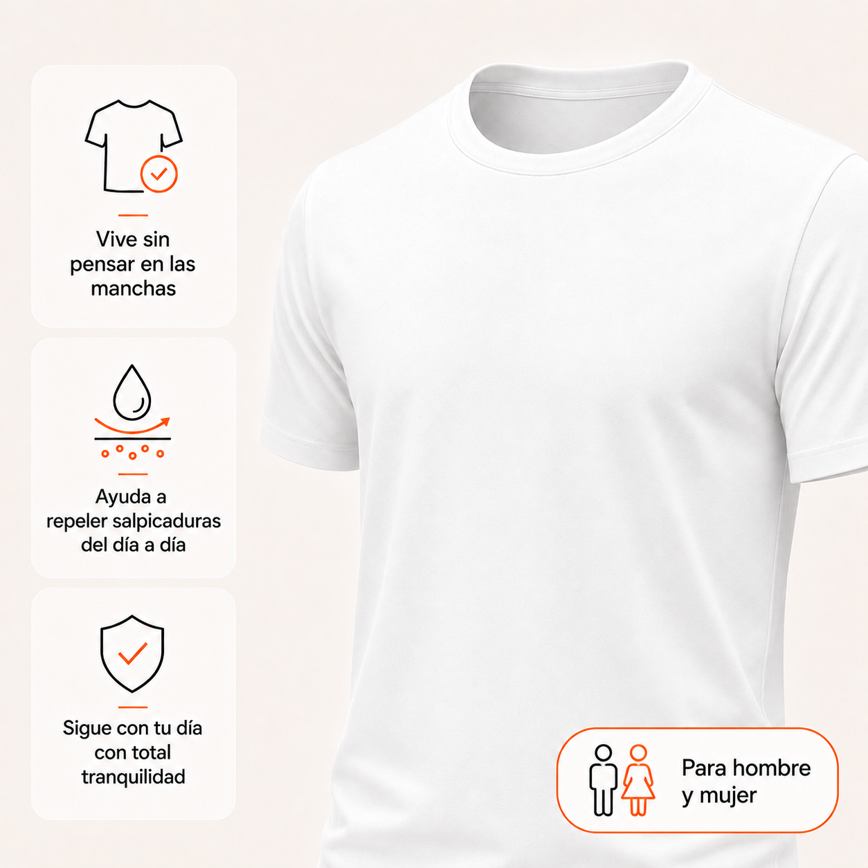 Manchacero™ — Camiseta Antimanchas